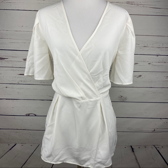 Ann Taylor Tops - Ann Taylor Blouse Women's White Size 2 Wrap